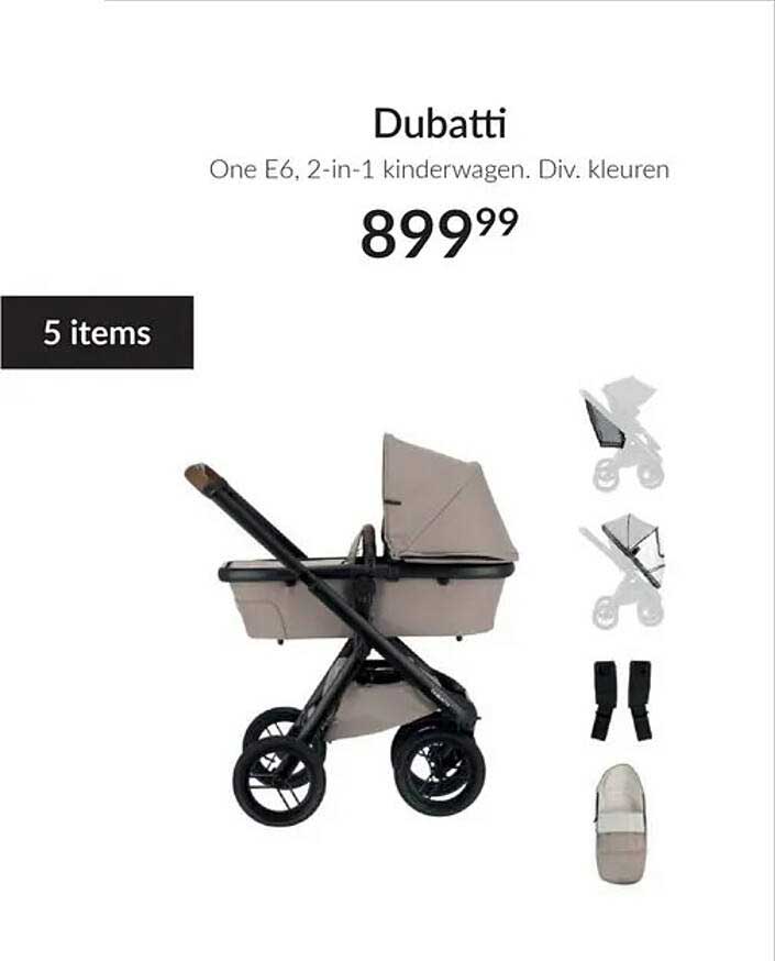 Dubatti One E6, 2-in-1 kinderwagen. Div. kleuren