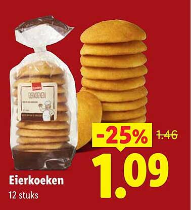 Eierkoeken 12 stuks -25%