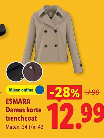 ESMARA Dames korte trenchcoat