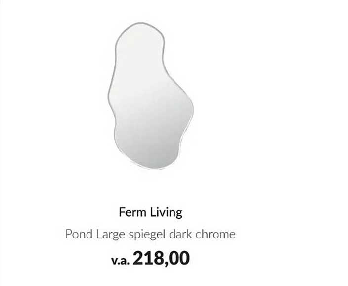 Ferm Living Pond Large spiegel dark chrome