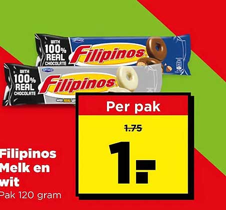 Filipinos Melk en wit Pak 120 gram