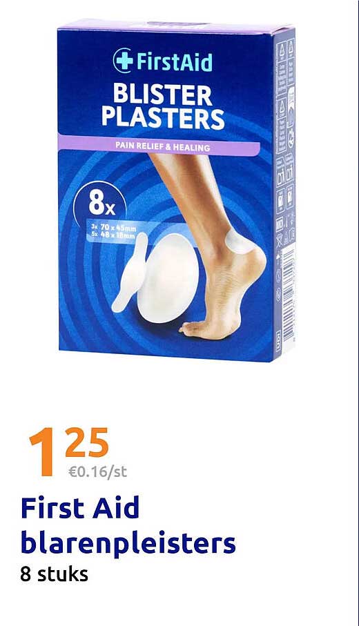 First Aid blarenpleisters 8 stuks