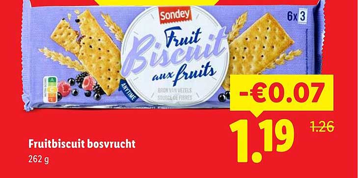 Fruitbiscuit bosvrucht 262 g