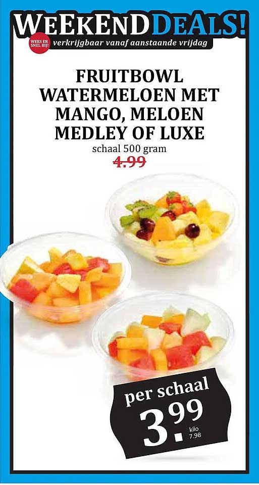 FRUITBOWL, WATERMELOEN MET MANGO, MELOEN MEDLEY OF LUXE
