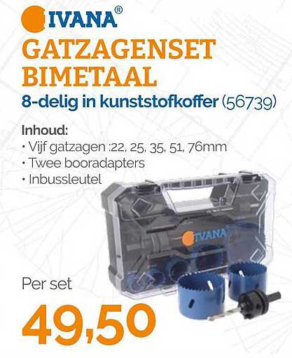 GATZAGENSET BIMETAAL 8-delig in kunststofkoffer (56739)