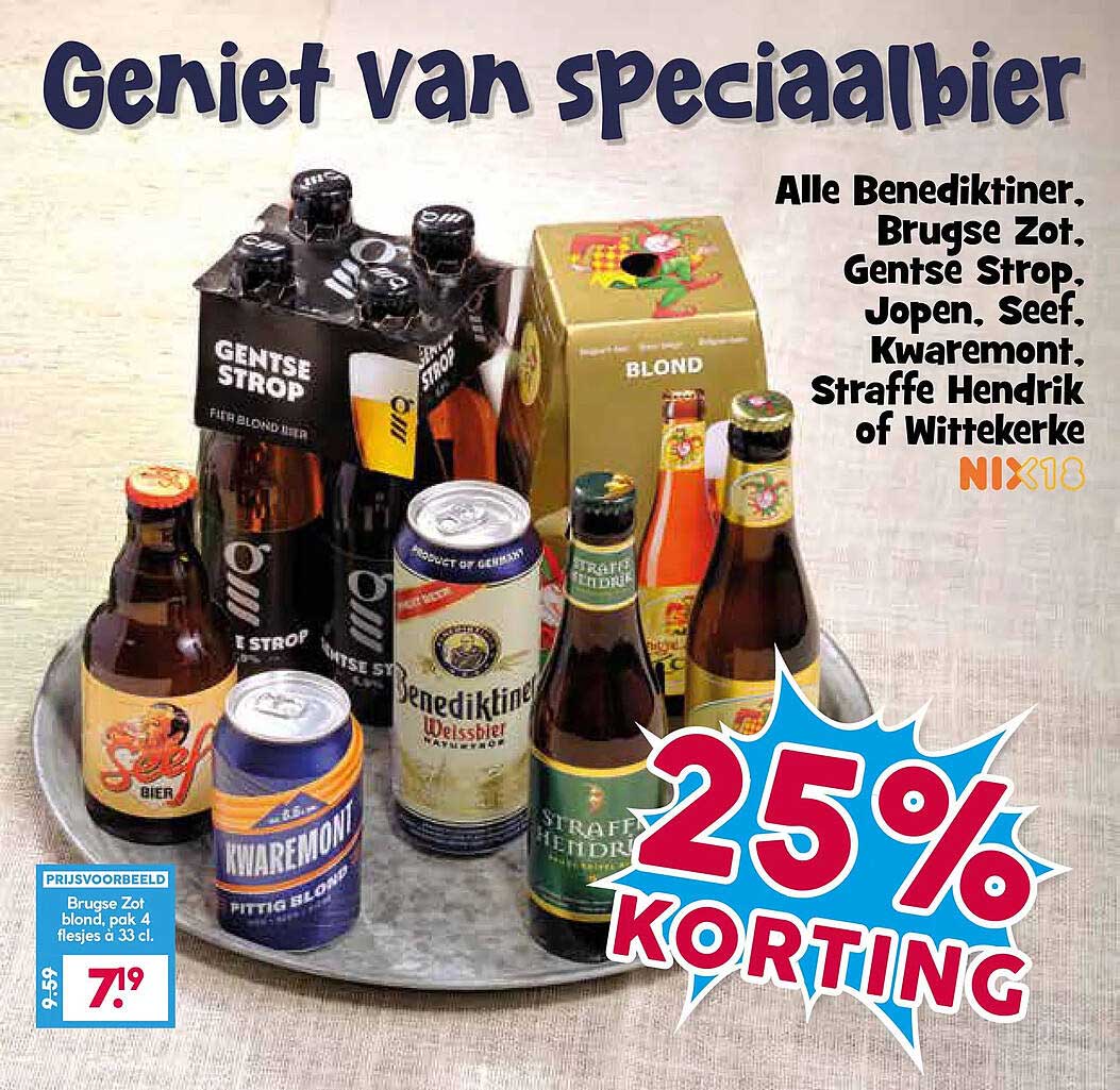 Geniet van speciaalbier 25% korting