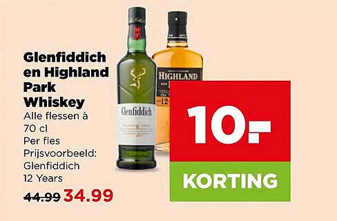 Glenfiddich en Highland Park Whiskey
