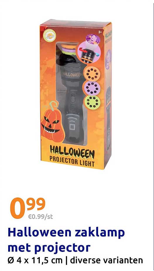 Halloween zaklamp met projector
