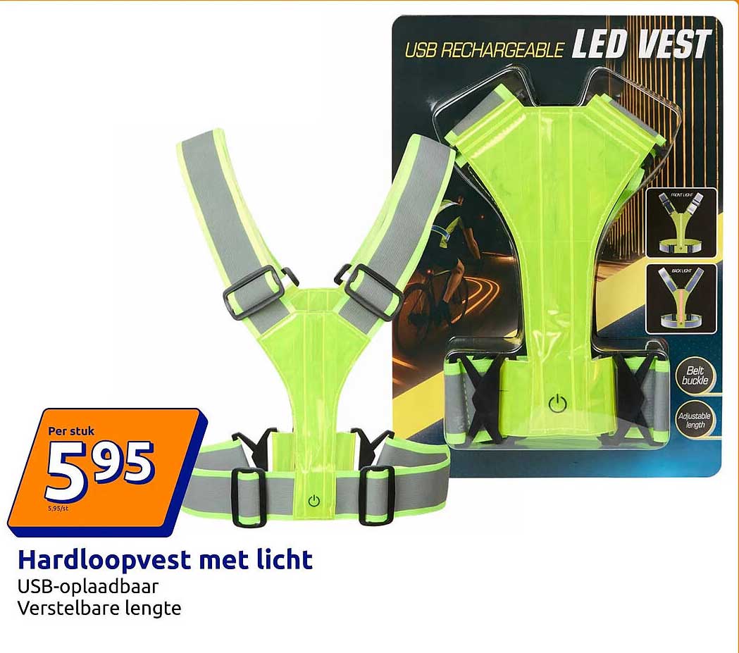 Hardloopvest met licht