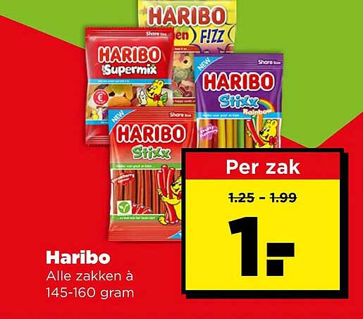 Haribo Alle zakken à 145-160 gram