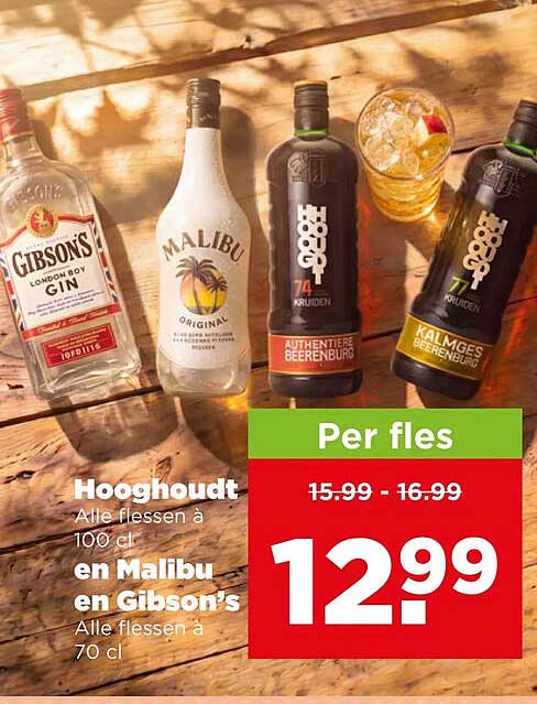 Hooghoudt Alle flessen à 100 cl en Malibu en Gibson's Alle flessen à 70 cl Per fles