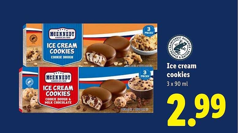 Ice cream cookies 3 x 90 ml