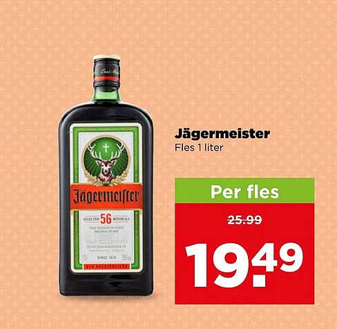 Jägermeister Fles 1 liter