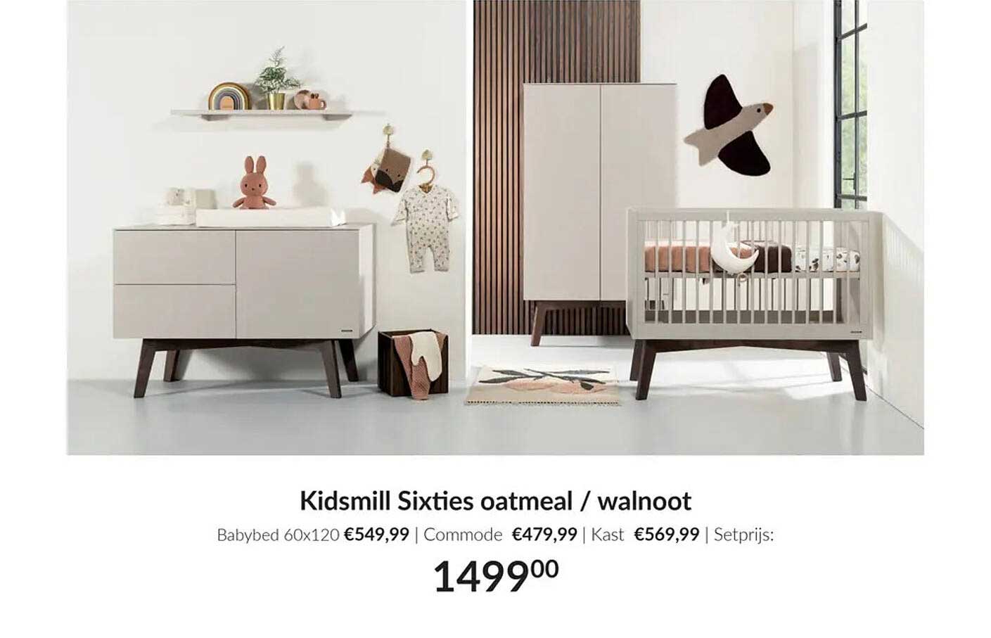 Kidsmill Sixties oatmeal / walnoot