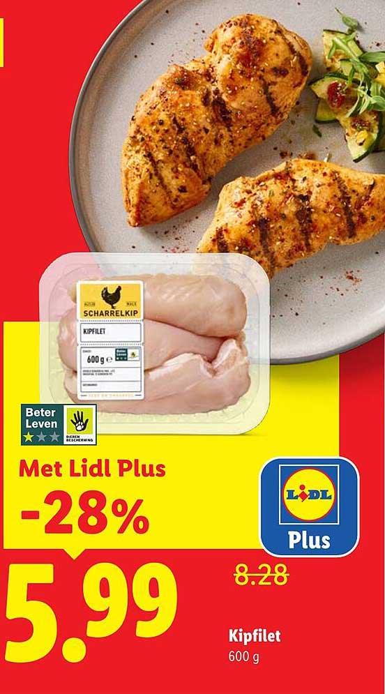 Kipfilet 600 g -28%
