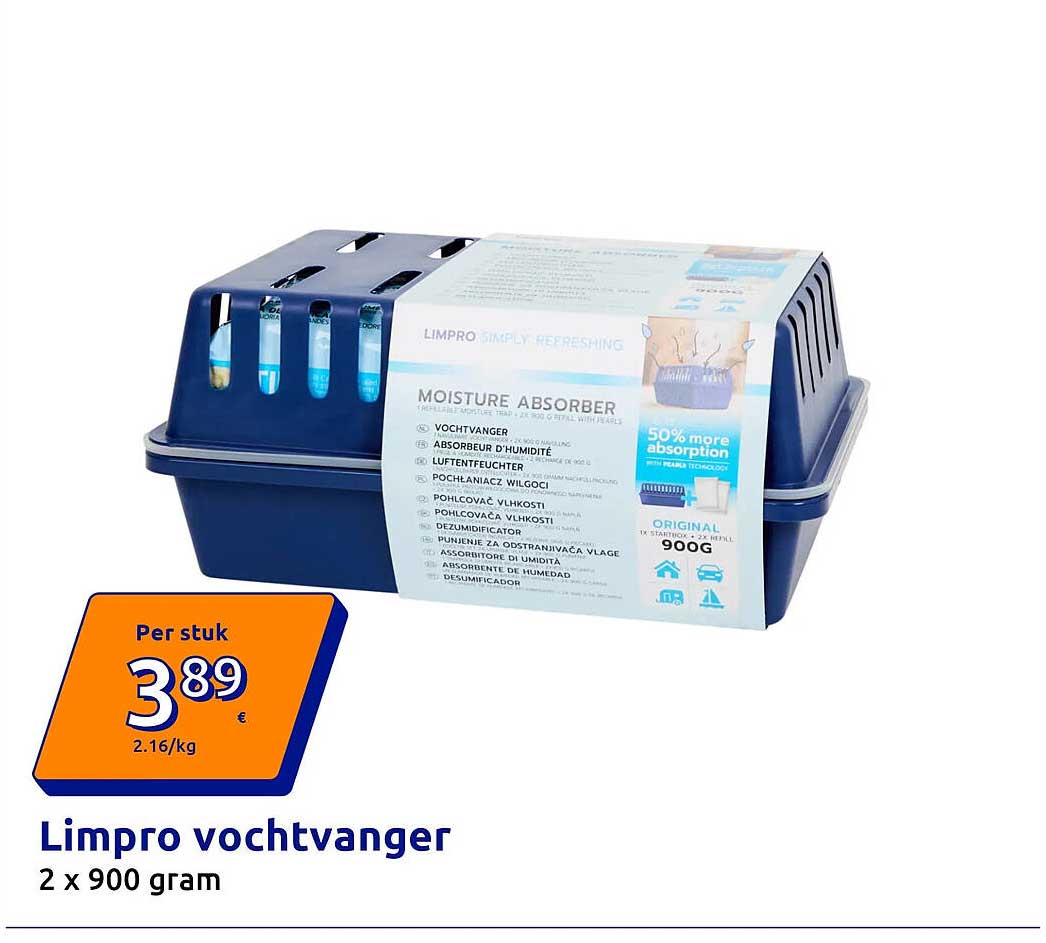 Limpro vochtvanger 2 x 900 gram