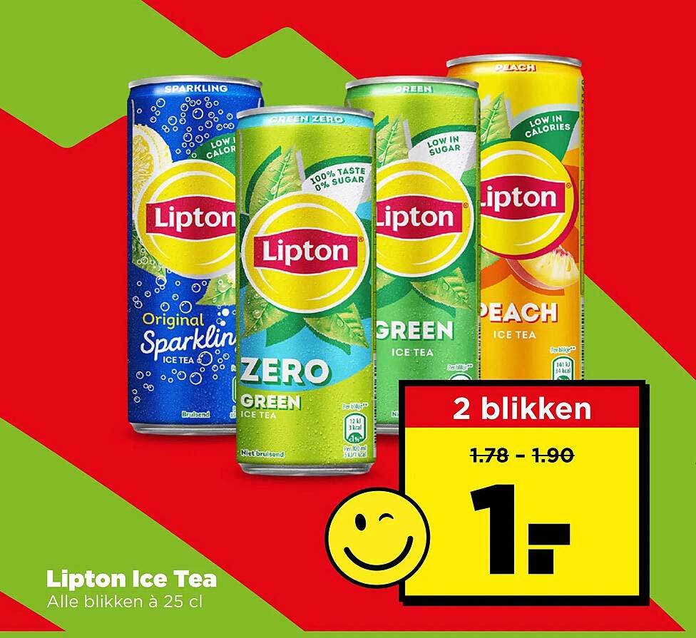 Lipton Ice Tea Alle blikken à 25 cl 2 blikken