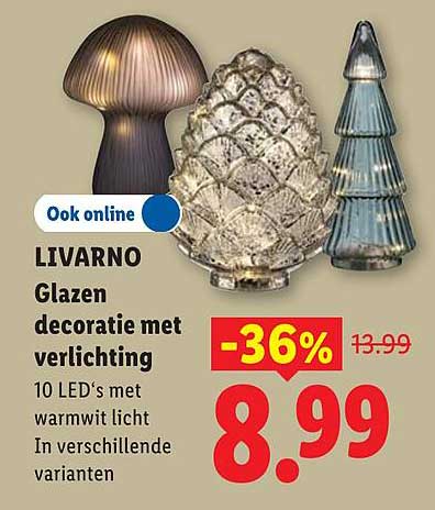 LIVARNO Glazen decoratie met verlichting