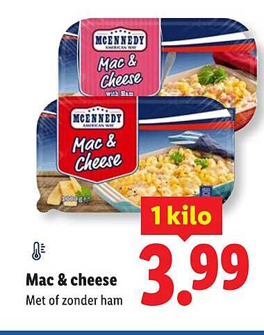 Mac & cheese Met of zonder ham 1 kilo