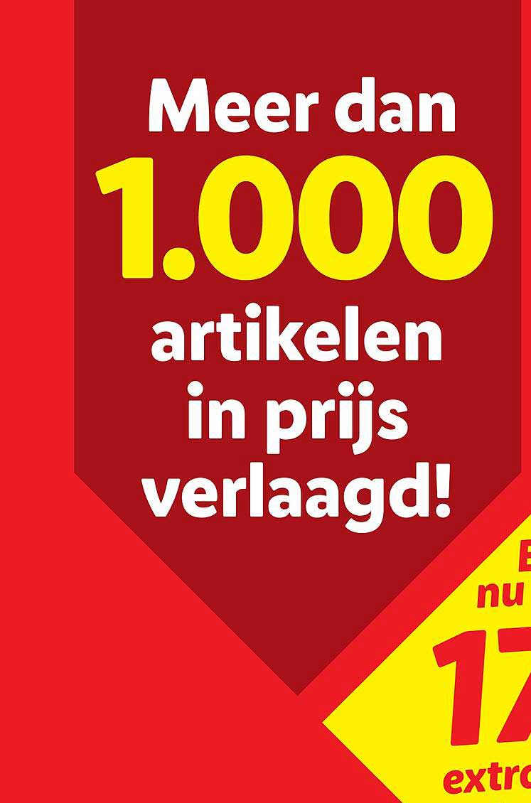 Meer dan 1.000 artikelen in prijs verlaagd!