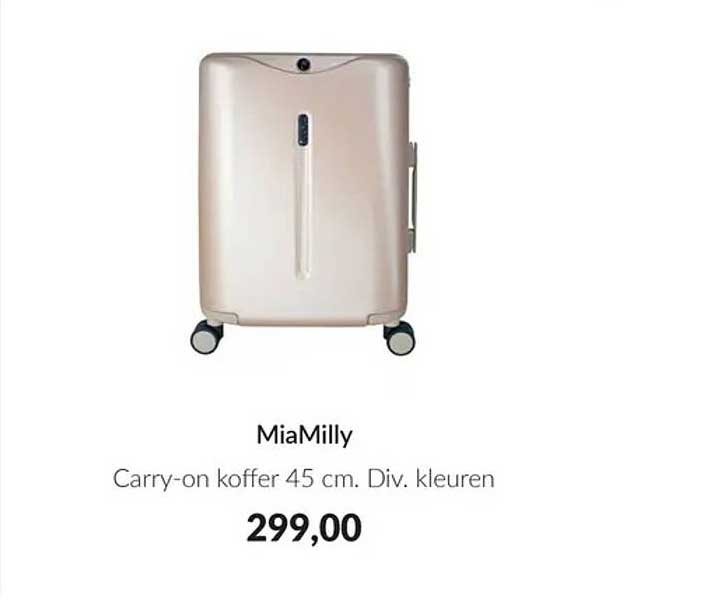 MiaMilly Carry-on koffer 45 cm. Div. kleuren