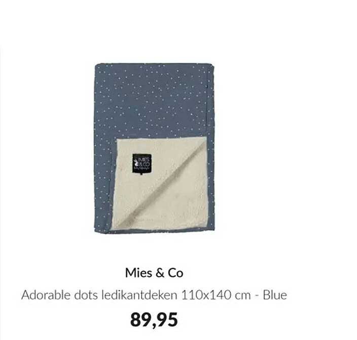 Mies & Co Adorable dots ledikantdeken 110x140 cm - Blue
