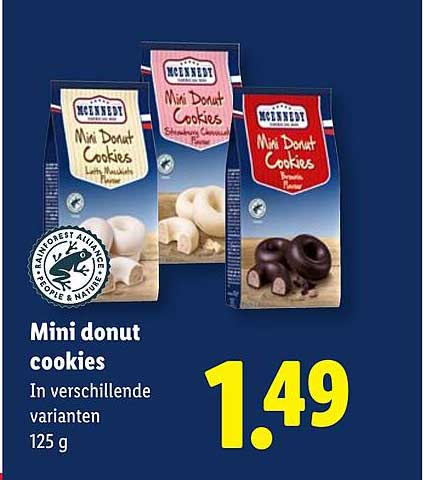Mini donut cookies