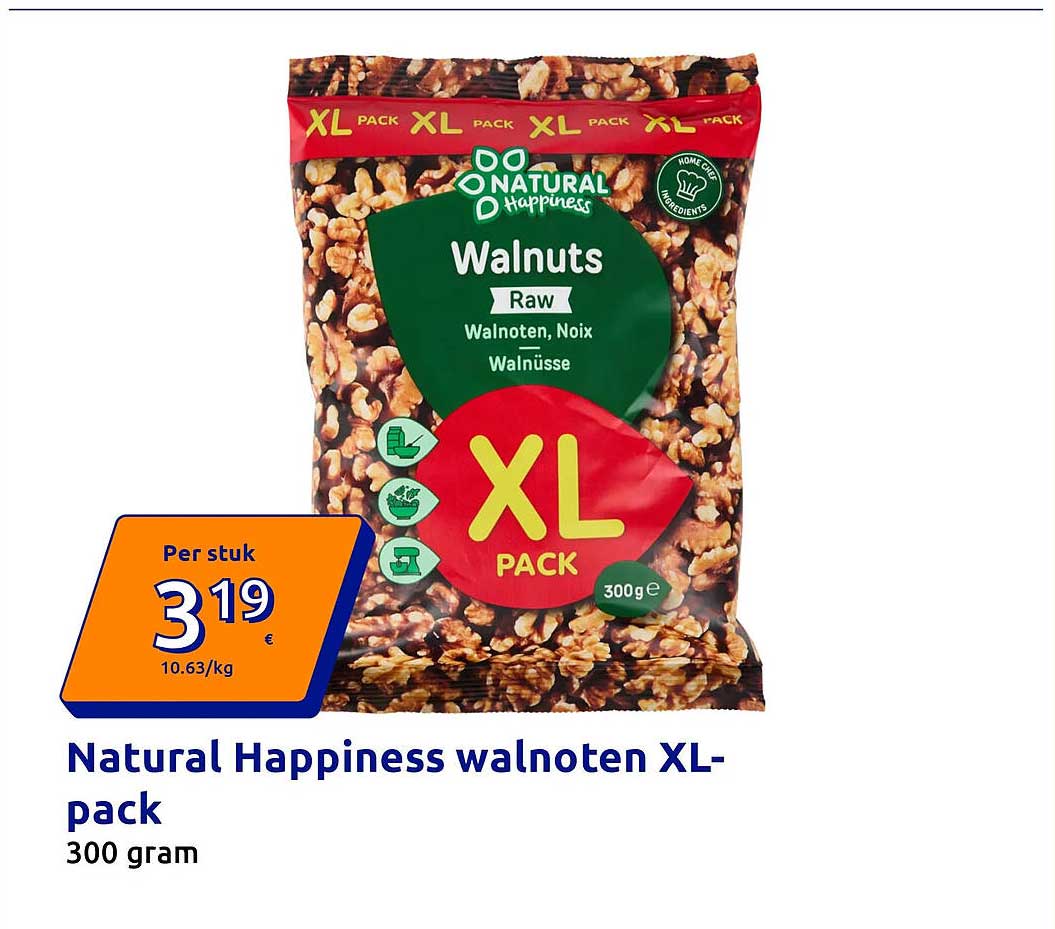 Natural Happiness walnoten XL-pack