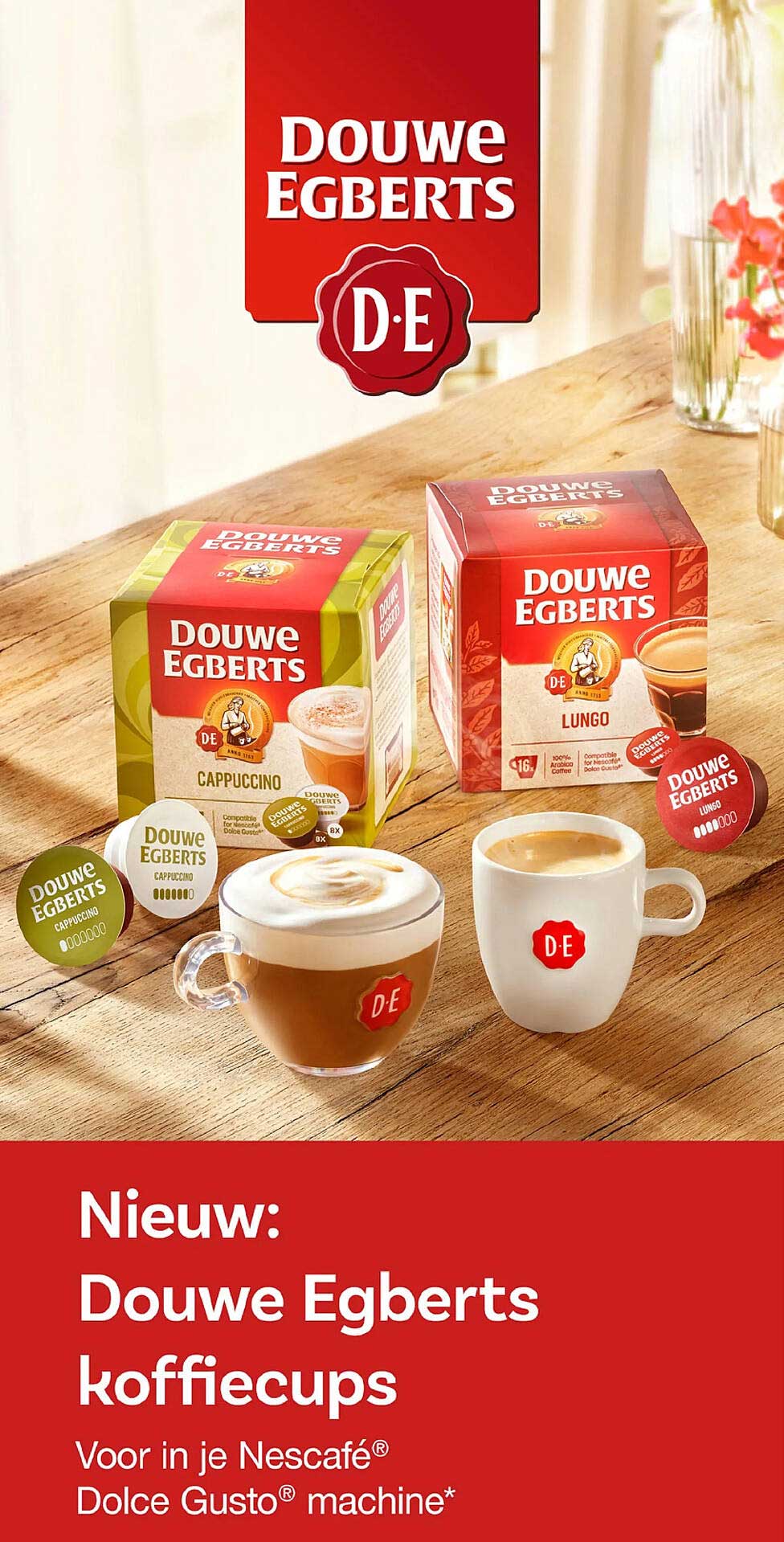 Nieuw: Douwe Egberts koffiecups