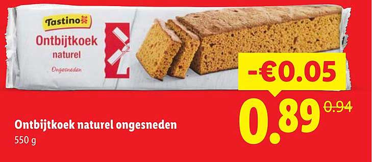 Ontbijtkoek naturel ongesneden