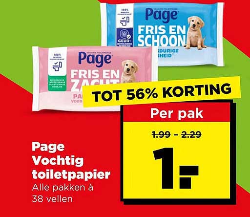 Page Vochtig toiletpapier Alle pakken à 38 vellen