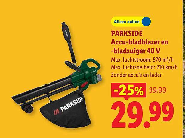 PARKSIDE Accu-bladblazer en -bladzuiger 40 V -25%