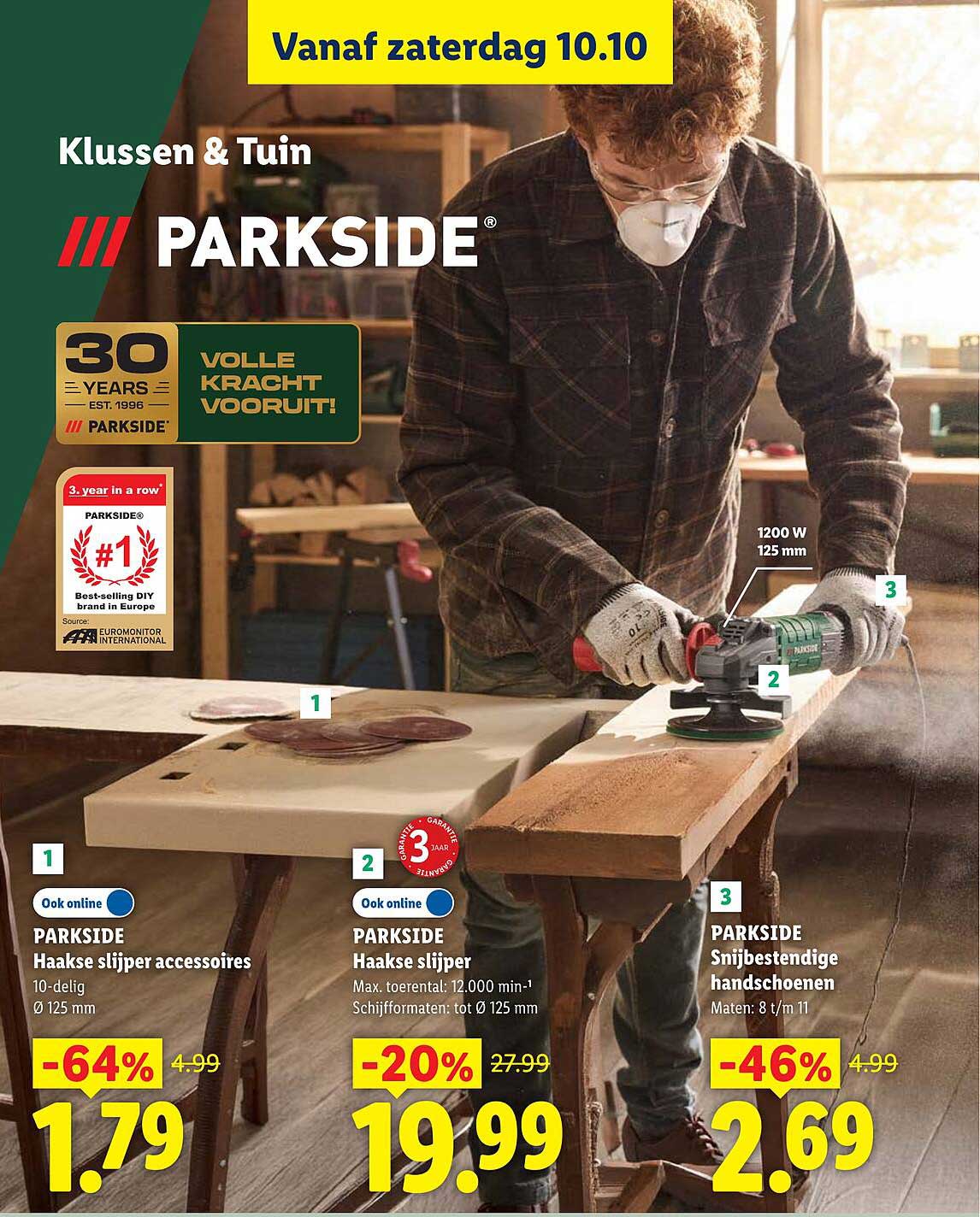 PARKSIDE Haakse slijper accessoires