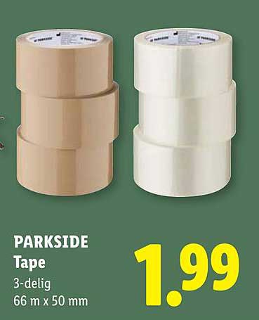 PARKSIDE Tape 3-delig 66 m x 50 mm