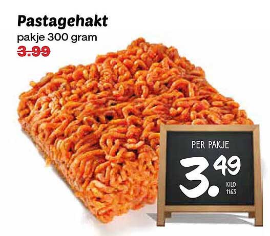 Pastagehakt pakje 300 gram