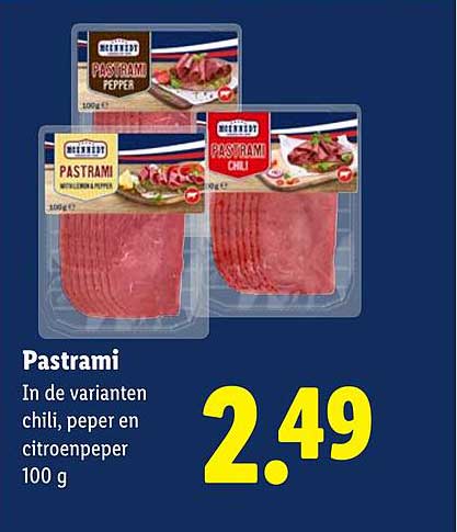 Pastrami In de varianten chili, peper en citroenpeper 100 g