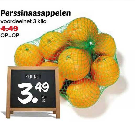 Perssinaasappelen voordeelnet 3 kilo OP=OP