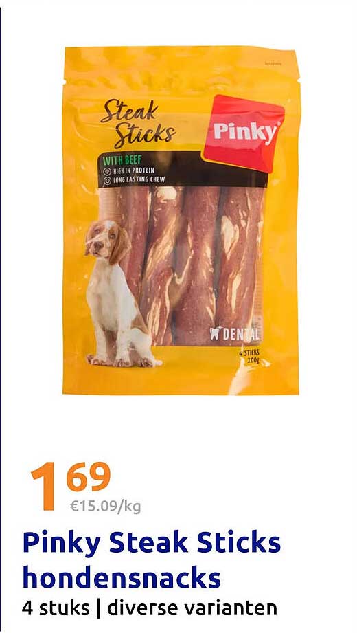 Pinky Steak Sticks hondensnacks