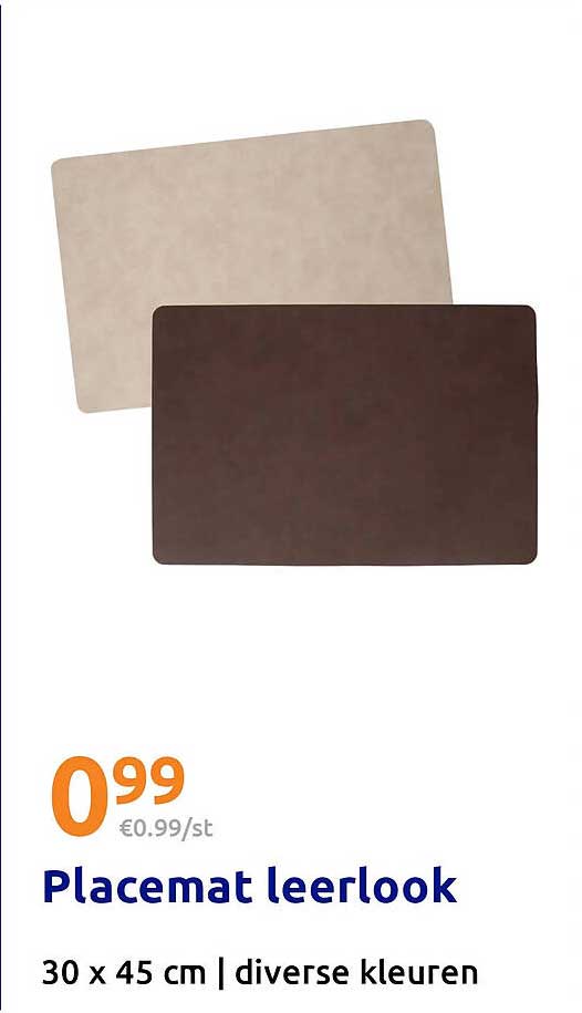 Placemat leerlook