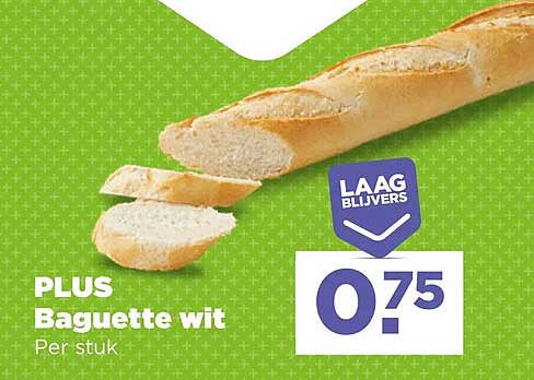 PLUS Baguette wit Per stuk