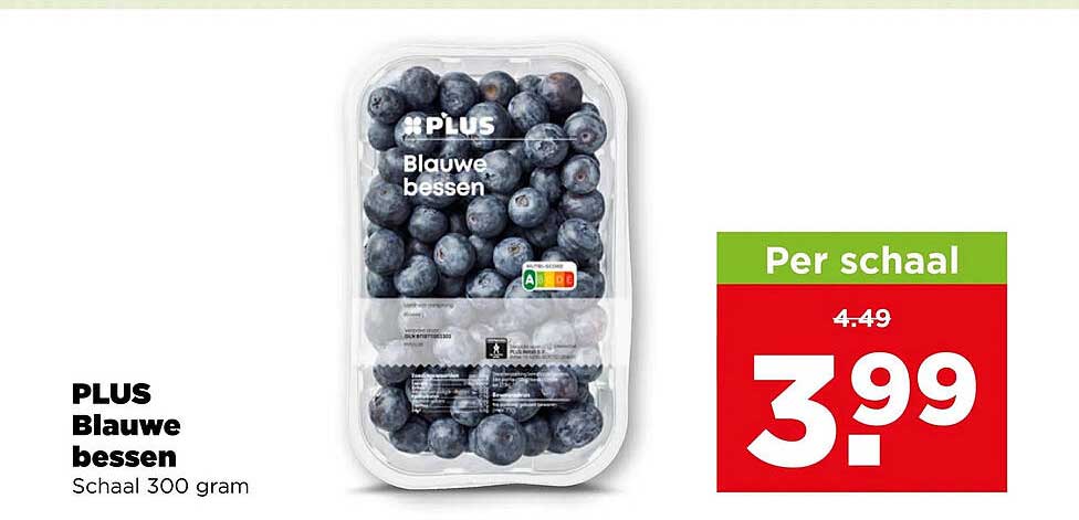 PLUS Blauwe bessen Schaal 300 gram
