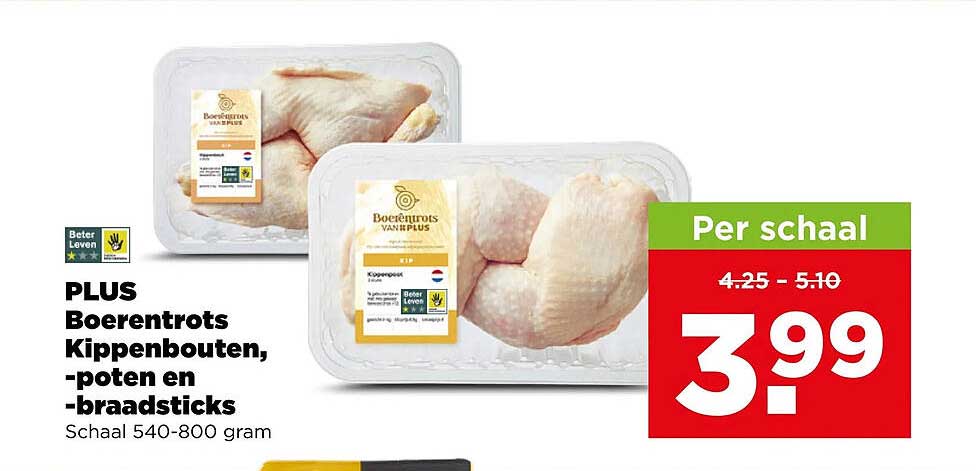 PLUS Boerentrots Kippenbouten, -poten en -braadsticks