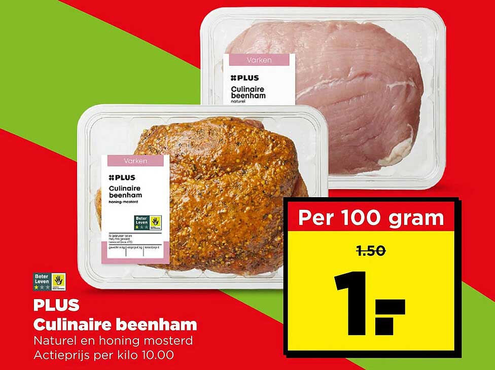 PLUS Culinaire beenham Natuur en honing mosterd
