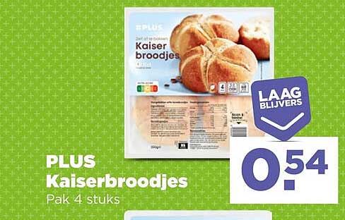 PLUS Kaiserbroodjes Pak 4 stuks