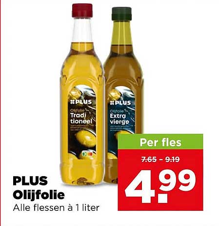 PLUS Olijfolie Alle flessen à 1 liter