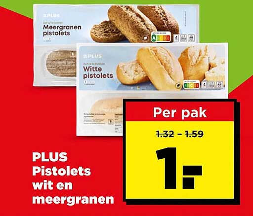 PLUS Pistolets wit en meergranen