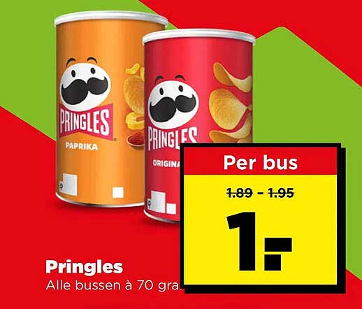 Pringles Alle bussen à 70 gram Per bus