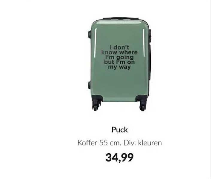 Puck Koffer 55 cm. Div. kleuren