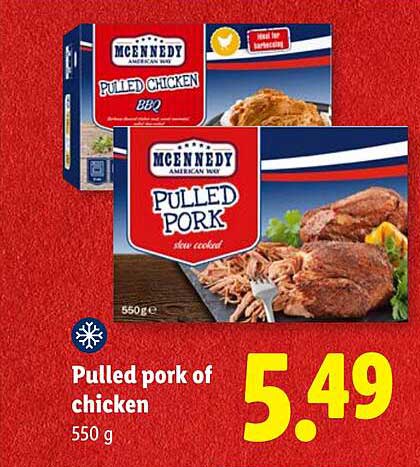 Pulled pork of chicken 550 g