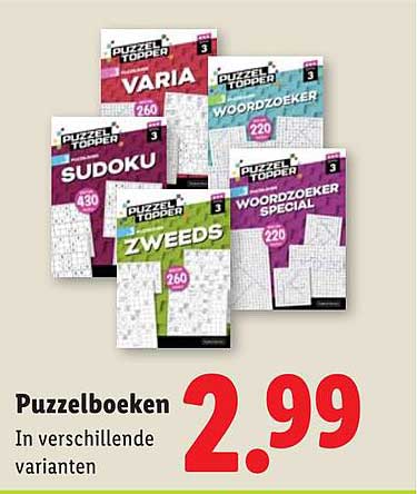 Puzzelboeken In verschillende varianten